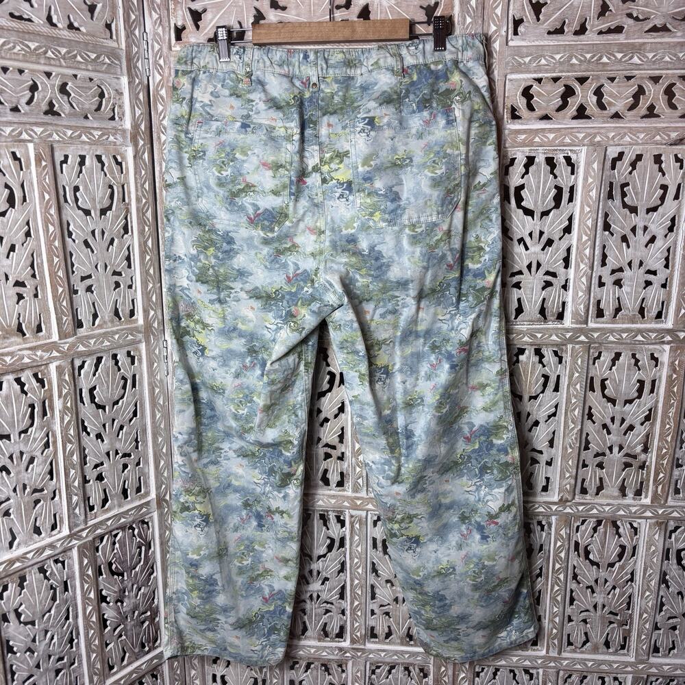 Pilcro at Anthropologie The Roamer Trousers/Jeans Blue Painted Artsy Boho SZ 32 - Picture 5 of 9